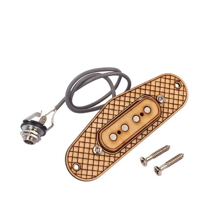 4 Pole Guitar Pickup Maple Wood Humbucker Pickup with 6.35mm Jack For Cigar Box