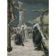 thumbnail image 2 of Tissot, James Jacques 19x24 Gold Ornate Wood Framed with Double Matting Museum Art Print Titled - Death of Jesus, 2 of 4