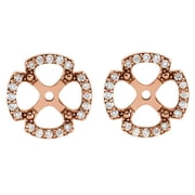 Pompeii 1/5Ct Clover Diamond Earring Jackets 14K Rose Gold (5-5.5mm) (H-I,I1)