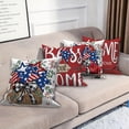 thumbnail image 3 of 4th of July Throw Pillow Covers 18x18 Set of 4,Patriotic Red White and Blue Pillow Cases for Bedroom Sofa Couch Decor, 3 of 6