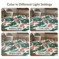 thumbnail image 7 of ODIKA 9'x12' Washable Area Rug Frond Border Jungle Motif Exotic Hibiscus Watercolor Leaves Botanical Refined for Great Room, Indoor Concept, Large Living Low Pile, Flatwoven, 7 of 7