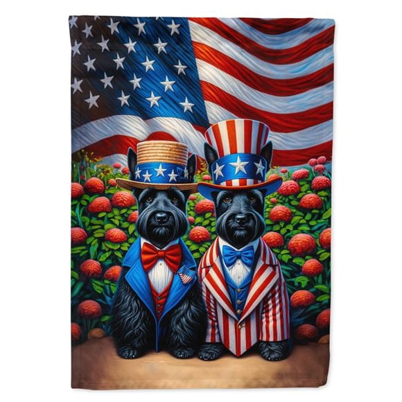 Carolines Treasures DAC4310CHF 40 x 28 in. Unisex All American Scottish Terrier Polyester House Flag