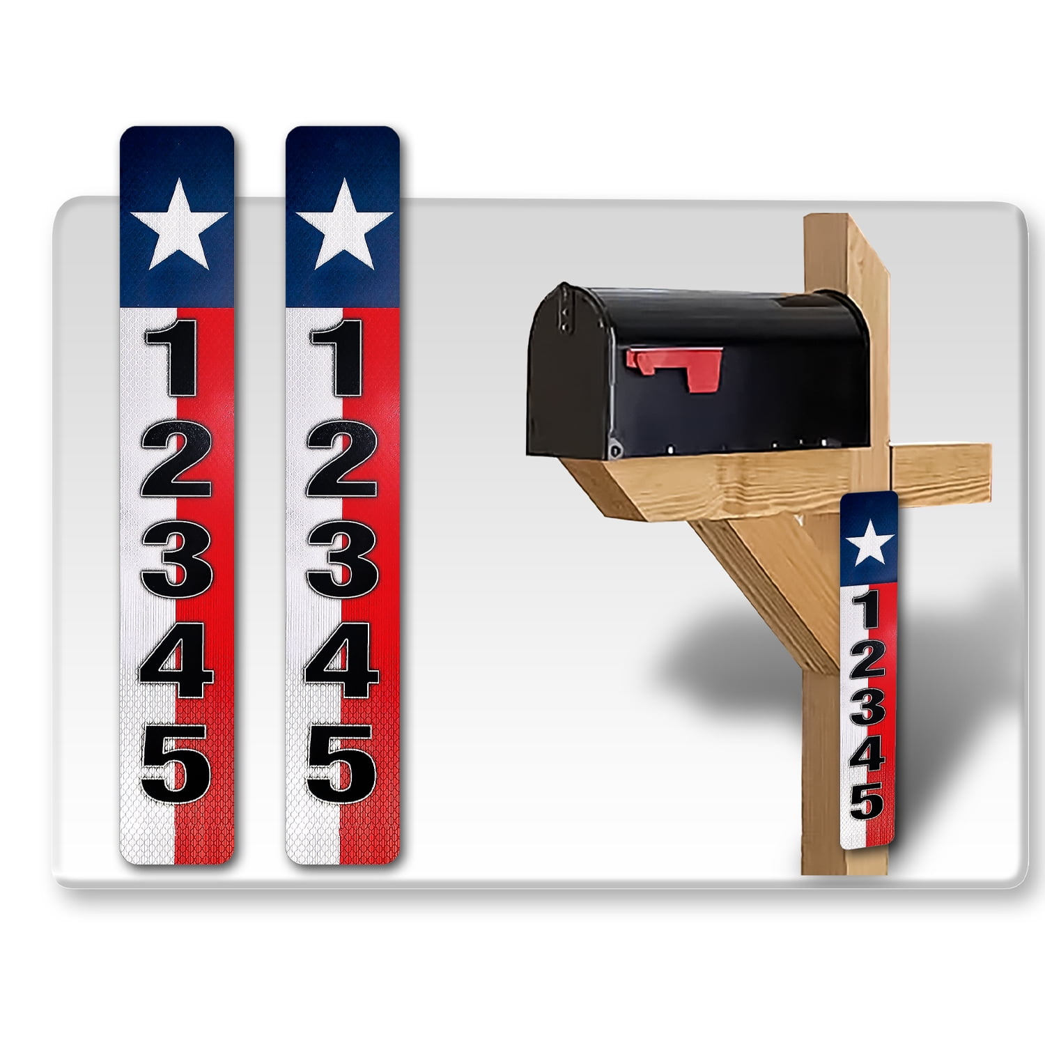 2 Pack Address Numbers for House Stickers, Customized Vertical 911