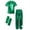 Green, variant on Haitryli Girls Boys Shiny Metallic Hip Hop Dance Outfits Short Sleeve Tops with Pants Gloves Oversleeve Sets Black 11-12
