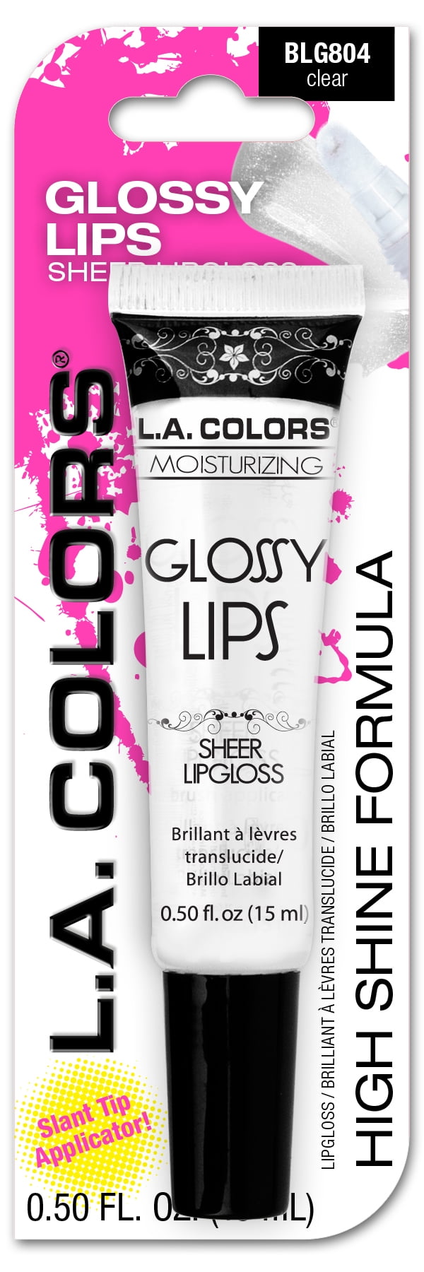 L.A. COLORS Sheer Tube Glossy Lips, Clear, 0.50 fl oz - Walmart.com