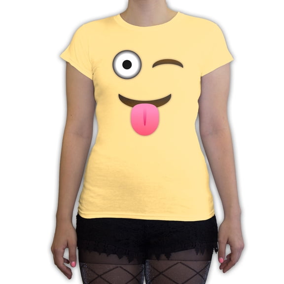 Function - Eye wink Emoticon Women's Fashion T-Shirt