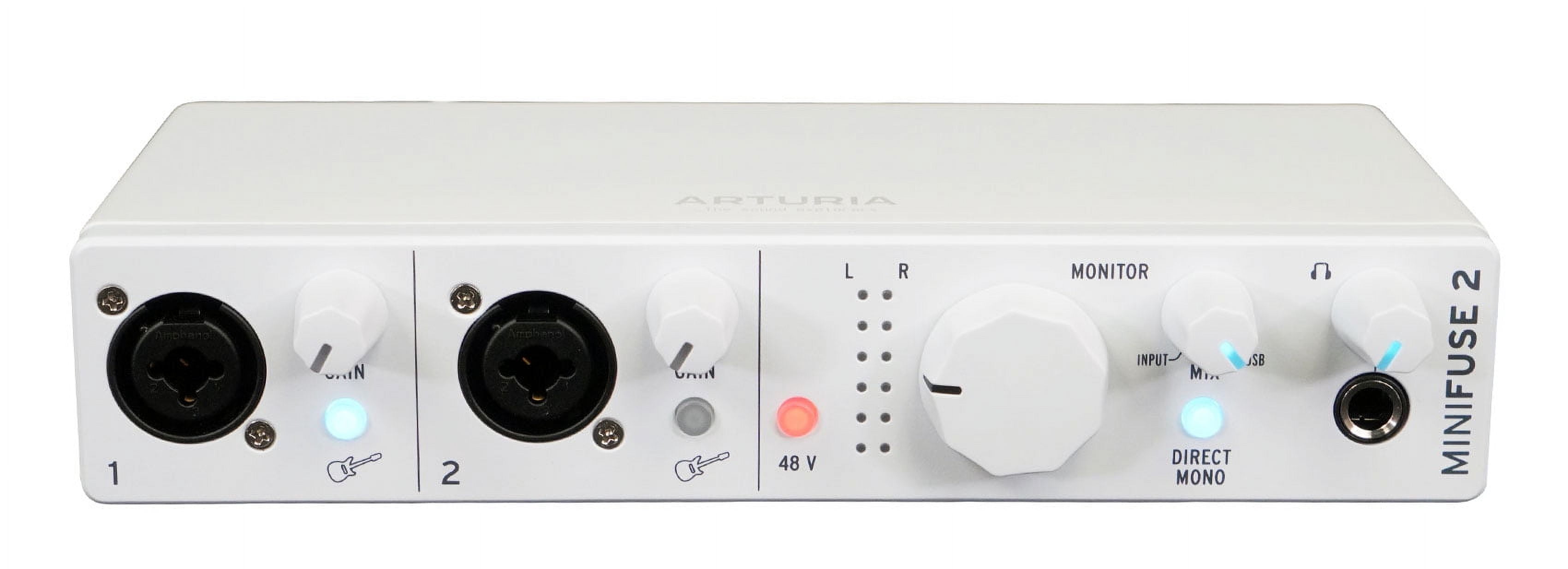 Arturia Minifuse 2 White 2x2 USB Audio Recording Interface + Bluetooth Speaker