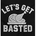 thumbnail image 2 of Let's Get Basted Turkey Day Plus Size Crewneck Graphic Tee Shirt Brisco Brands 4X, 2 of 5