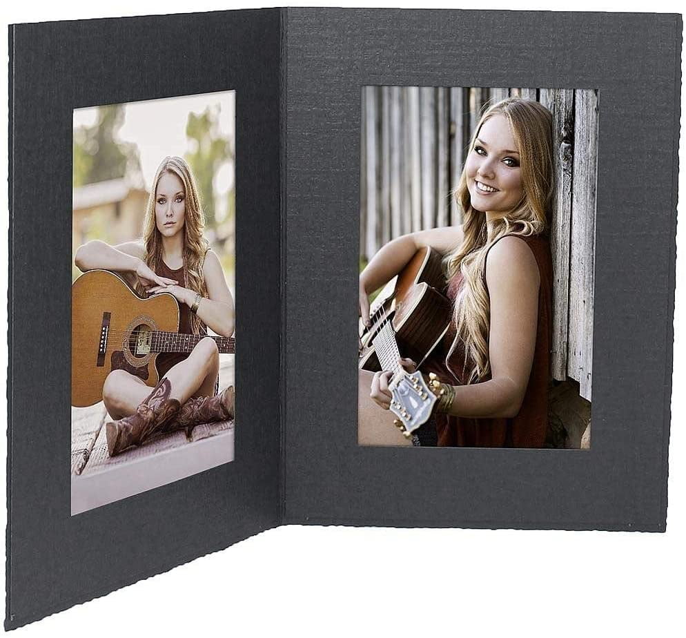 Double View Folders 4x6 Vertical Black (25 Pack)