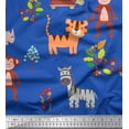 thumbnail image 1 of Soimoi Satin Silk Fabric Berries & Animals Cartoon Printed Fabric 1 Yard 42 Inch Wide, 1 of 1