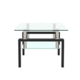 thumbnail image 3 of Glass Coffee Table, Rectangle Clear Coffee Table Modern Side Center Tables for Living Room Conversation Leisure Occasions, 3 of 7