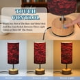 thumbnail image 3 of Touch Control Table Lamp with LED Bulb Bedside Lamp for Bedroom Living Room Wall Of Red Roses, 3 of 8
