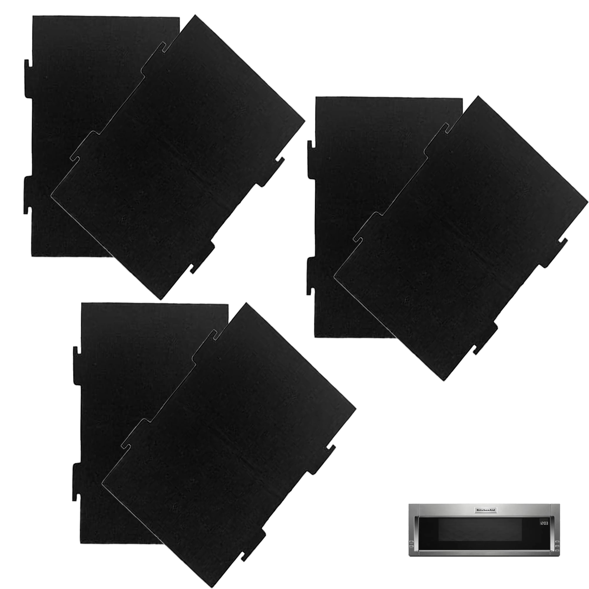 Delapan 12 Pack Activated Charcoal Replacment Filter fits W11282981 Whirlpool Microwave Part W11223147 Carbon Air Filters