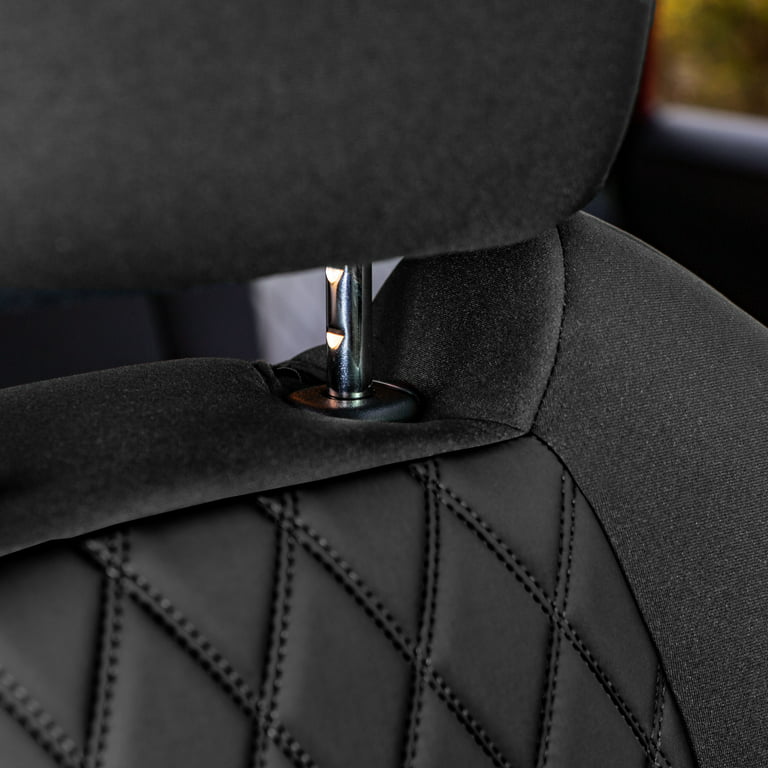 FH Group Custom Fit Neoprene Car Seat Cover for 2019-2024 Toyota RAV 4 Limited, Black Front Set Seat Cover with Air Freshener
