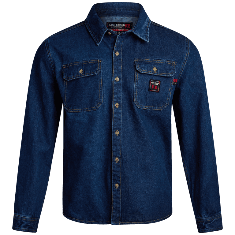 Bass Creek Outfitters Men's Flame Resistant Denim Work Shirt photo 3