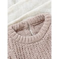 thumbnail image 6 of FEORJGP Little Girls Solid Basic Sweaters 6M 9M 12M 18M 2T 3T Toddler Baby Long Sleeve Pullovers Knitwear Crew Neck Frills Knit Sweatshirts Chunky Cabsual Comfy Daily Clothes for Fall Winter, 6 of 7