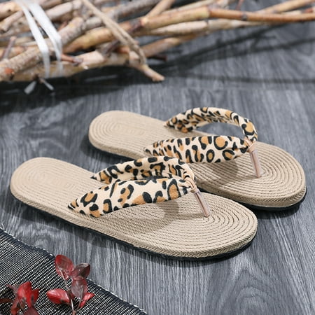 

Doublelift Contemporary Popular Women Casual Hemp Silk Belt Flat Slippers Plastic Slip-On Beach Walk Shoes