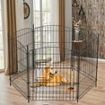 thumbnail image 2 of Domqga Dog Playpen 30" 6 Panel, Pet Playpen Garden Fence Animal Wire Fence, Picket Fencing No-Dig for Yard, 2 of 11