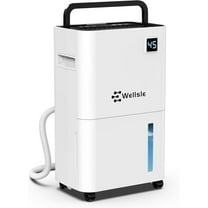 Wellsle 16 Pint Dehumidifier for Basement Bedroom Bathroom with Drain Hose - Smart Quiet Dehumidifier with 24HR Timer - 3 Working Modes
