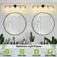 thumbnail image 2 of Deyidn 5 Light Gold Bathroom Vanity Light with White Globe Glass Shade Modern Bathroom Wall E12 Bulb, 2 of 6