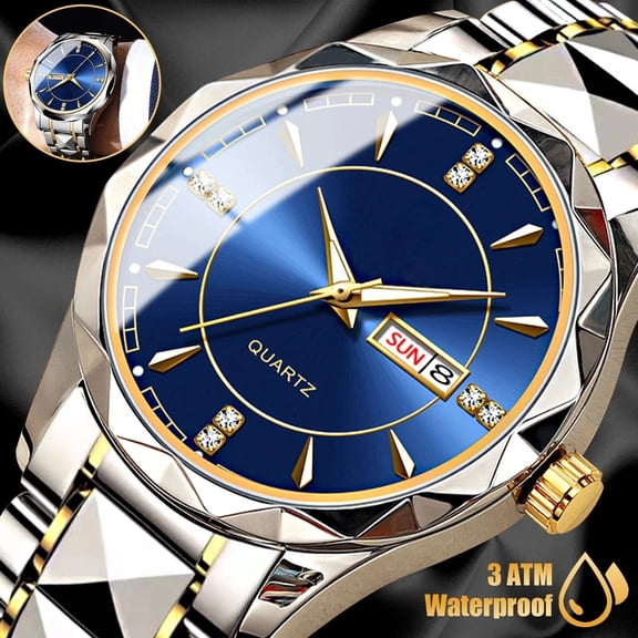 Waterproof Men Watch Stainless Steel Quartz Luminous Classic Business Wristwatch