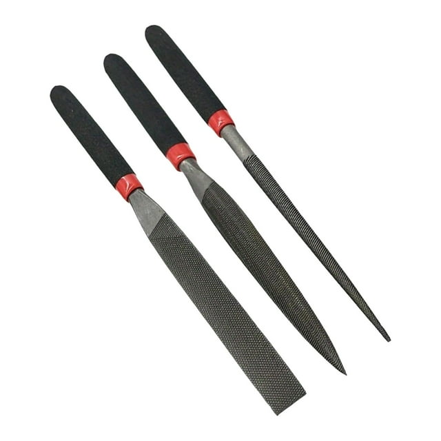 Mini limas de aguja Juego de limas de acero pequeñas Limas de mano para limar miniaturas 3 piezas