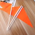 thumbnail image 3 of EeaseCA 50 Pcs Bannière Triangulaire Couleur Unie Drapeau à Main Léger Portable Drapeau à Agiter à la Main pour Fête Réunion Sportive (Orange), 3 of 7