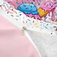 thumbnail image 4 of Castle Fairy Baseball Ice Cream Duvet Cover King, Sport Theme Dessert King Bedding, Pink Blue White,Pink Reversible,3 Pieces,1 Duvet Cover and 2 Pillowcases, 4 of 6