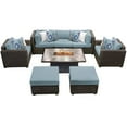 thumbnail image 1 of Venice 8 Piece Outdoor Wicker Patio Furniture Set 08h in Spa, 1 of 2