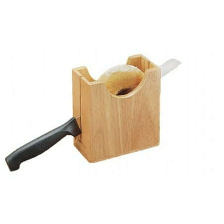 Fox New Run Bagel Cutter Holder Slicer Guide Breakfast Bread Wood (Best Bread Slicing Guide)