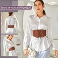 thumbnail image 3 of Women Elastic Wide Waist Belt Lace-up Tied Waspie Corset Belt for Dress, 3 of 7