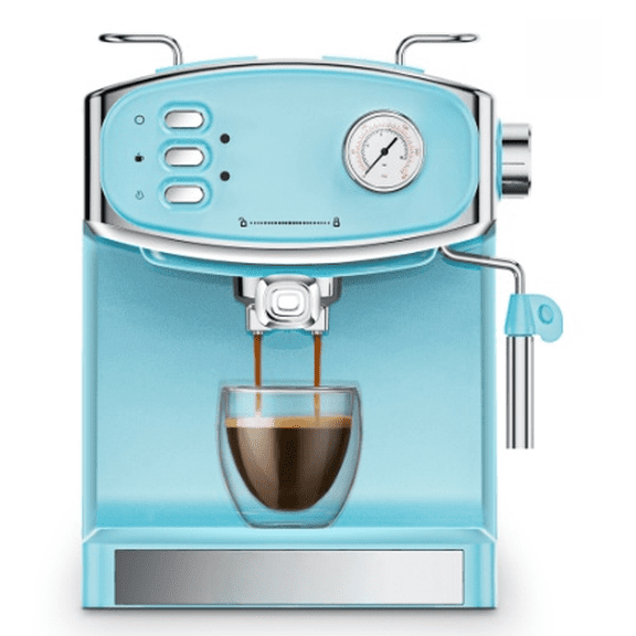 20 Bar Compact Espresso Machine - Milk Frother Steam Wand Pressure Gauge & 54oz Water Tank (Low Noise)