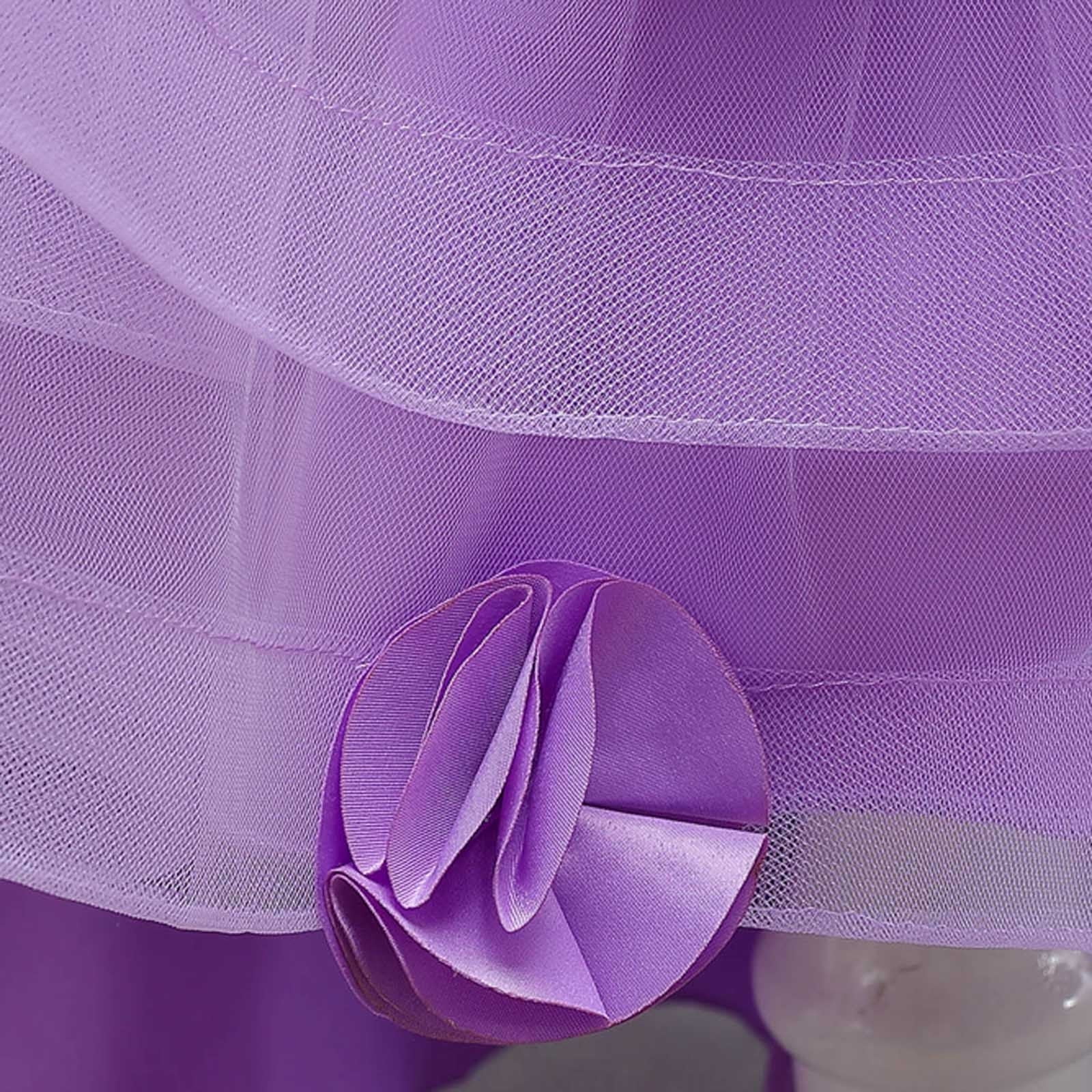 FDDMis Christmas Dresses for Girls 7-8 3t Christmas Outfit Girls Baptism Outfits for Boys Toddler Flower Girl Dress Boys Clothes Gifts for 12 Year, Purple 8-9 Years