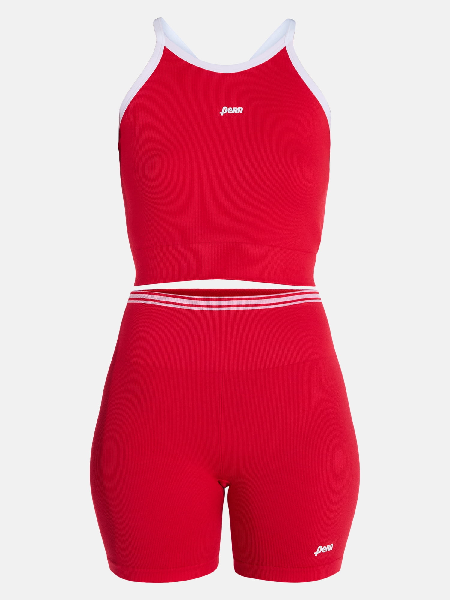 Penn Women's Seamless Racerback Brami & Biker Shorts, 2-Piece Set, Sizes S-XL