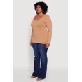 thumbnail image 4 of Womens Plus Size Long Sleeve V-Neck Basic Tee, 4 of 5