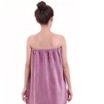 thumbnail image 4 of Serviette de couverture de spa enveloppe de bain, confortable respirant haute absorption de douche de douche spa couverture de type robe bouton double pour dame pour gymnase, 4 of 8
