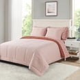thumbnail image 1 of Mainstays Bed-in-Bag All in One Reversible Comforter and Sheet Set, 7-Piece, Queen, Pink Blush, 1 of 8