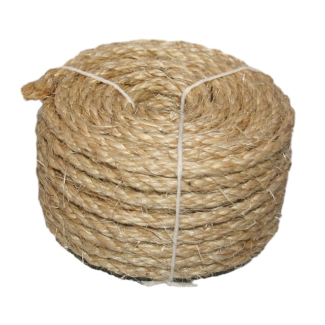 braveheart Cat Scratcher Post Handmade 3 Strands Twisted Rope Duty Sisal 6mmx20M Heavy Linen 6mmx20m