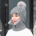 thumbnail image 1 of Tuque Tricotée Coupe-Vent Toucher Confortable Stylée Mode Hiver Plein Air Ski Tuque Tricotée, 1 of 4