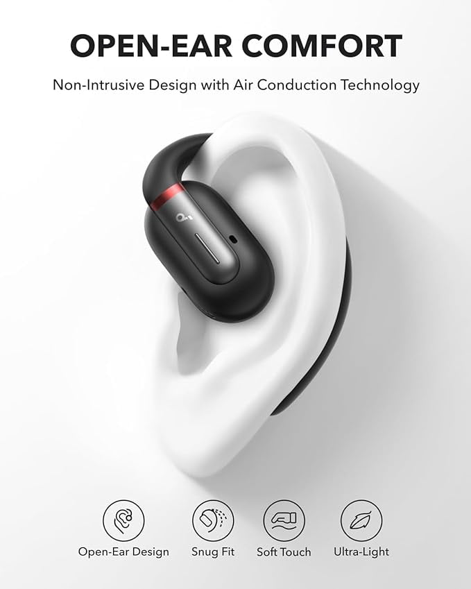 Restored Like New Soundcore V30i Open-Ear Headphones, Ultra-Comfort & Lightweight Design (Refurbished)