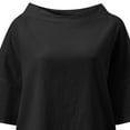 thumbnail image 4 of Birdeem T-Shirt à Manches Courtes pour Femmes, en Coton Vintage et Uni, Col Rond, Style Élégant, 4 of 5