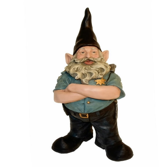 Homestyles "Policeman the Hero" Officer Cop Gnome Large Outdoor Garden Statue 13"H