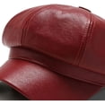 thumbnail image 4 of CoCopeaunts Beret for Men Women PU Octagonal Winter Warm Leather Newsboy Cap Female Korean Windproof Retro Artist Painter Hat, 4 of 8