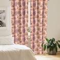 thumbnail image 2 of Ambesonne Floral Window Curtains, Forest Leaves Growth Autumn, Each 28" W x 84" L, Salmon Purple and Chocolate, 2 of 4