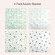 thumbnail image 5 of Set de 4 Mantas de Muselina para Arrullo IBESTOPIA 120x120 cm, 5 of 8