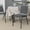Dark Gray Fabric/Silver Vein Frame, variant on Emma + Oliver Square Back Banquet Stack Chair in Dark Gray Fabric - Wedding Party Event Chair