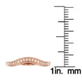 thumbnail image 3 of 10k Rose Gold Curved Vintage Style Diamond Band (1/10 cttw, I-J Color, I2-I3 Clarity), 3 of 5