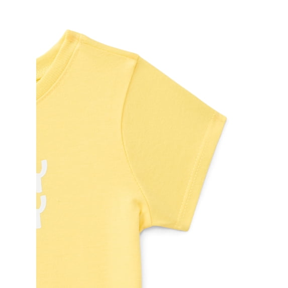 Wonder Nation Baby “Hunny Bunny” Short-Sleeve Tees — 2-Piece Bundle. 2 Sizes 3