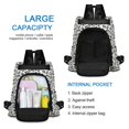 thumbnail image 6 of FORMRS Women's Travel Backpack Purse Anti-Theft Hidden Pockets Casual Shoulder Bag, Gray Leopard Pattern, 6 of 7