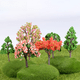 thumbnail image 1 of Simulación de micropaisaje Árbol de cerezo en flor Una variedad de adornos florales de plástico creativos opcionales Modelo de casa Villa Flores y plantas, 1 of 5